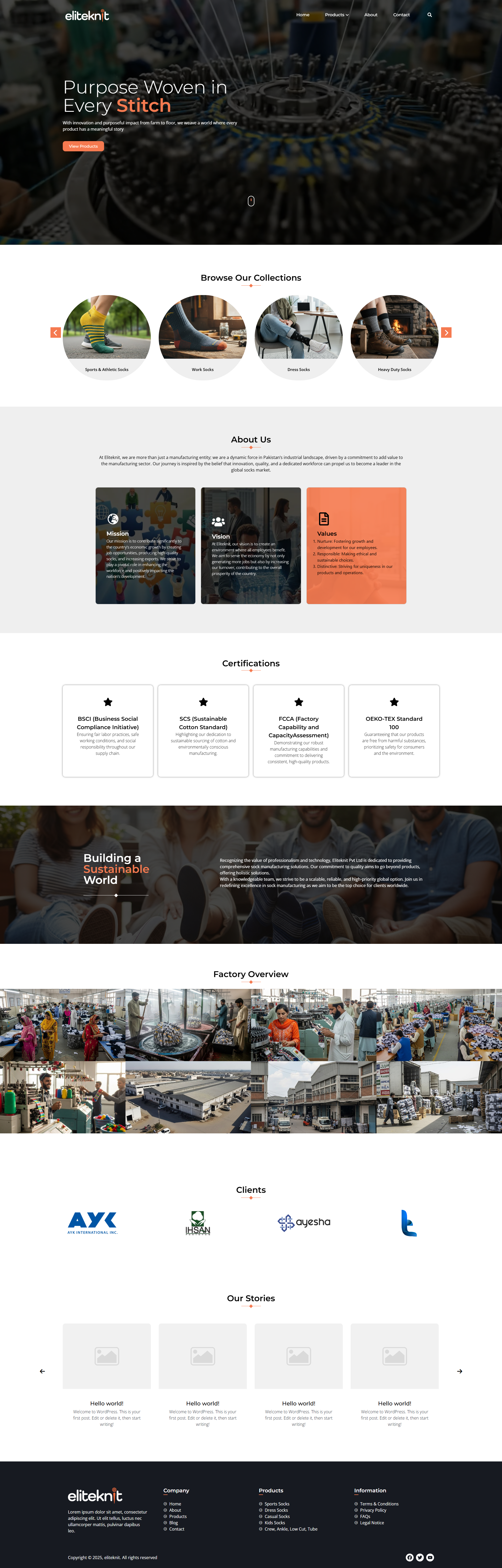 Eliteknit Websites project