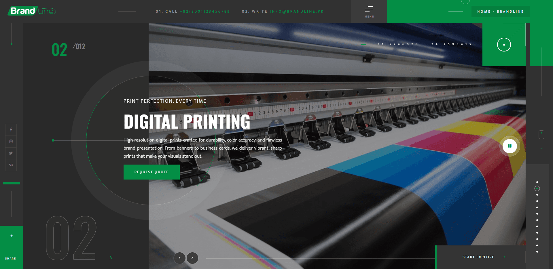 Brandline website preview