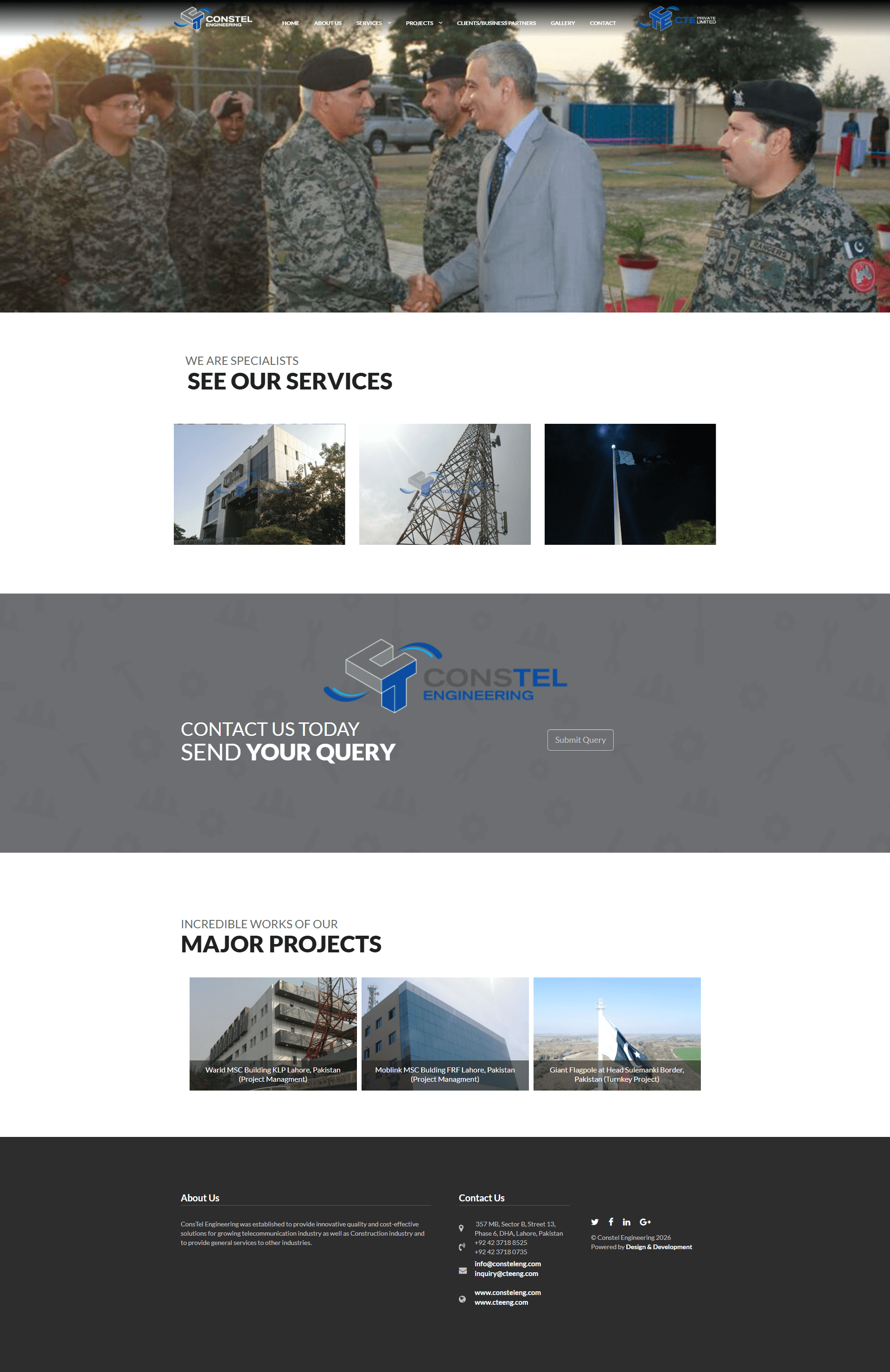 Constel Engineering website preview