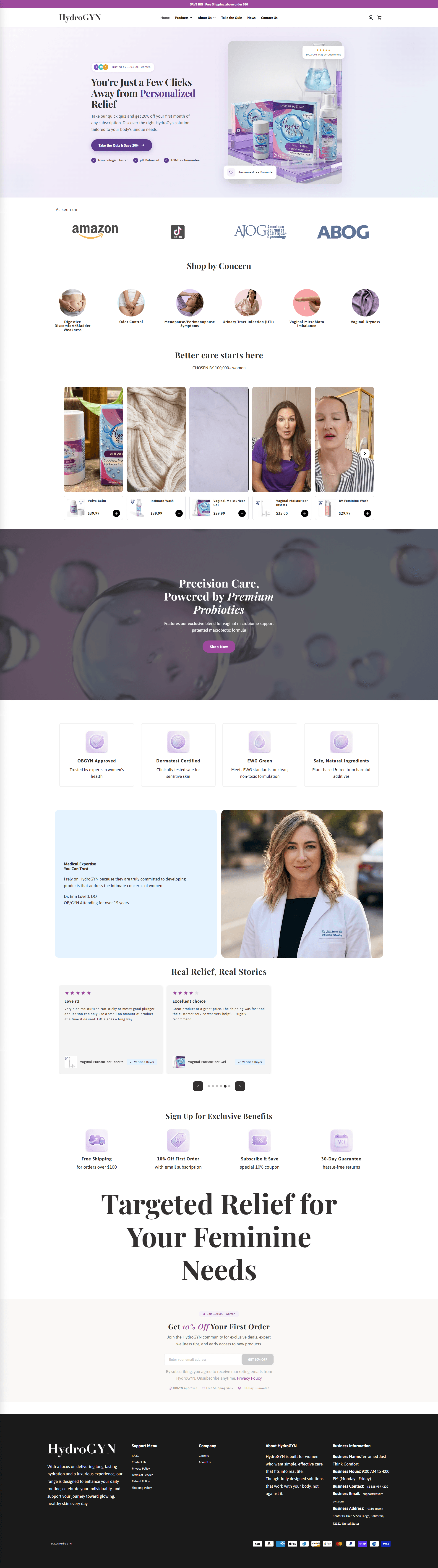 HydroGyn website preview