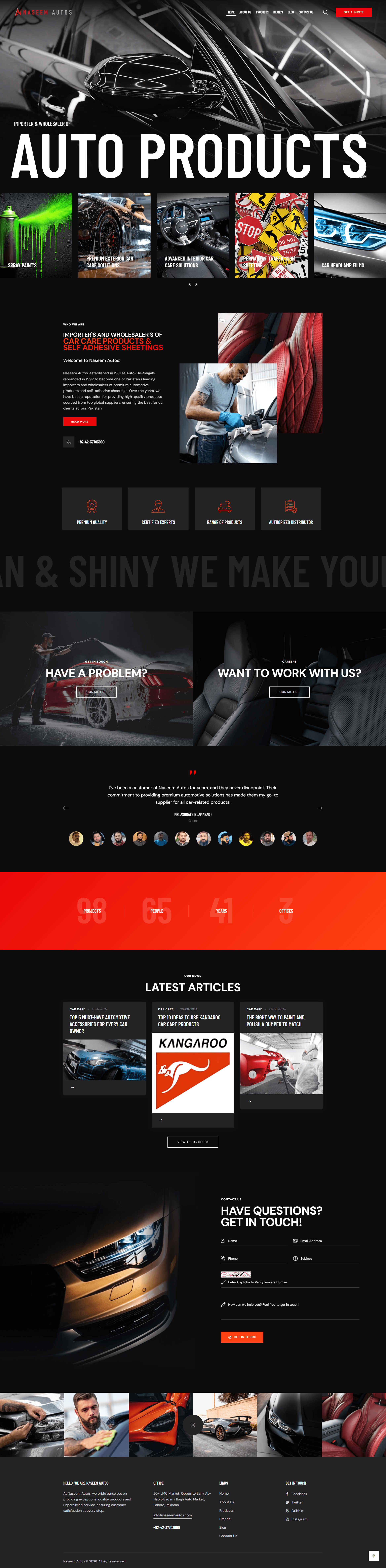 Naseem Autos website preview